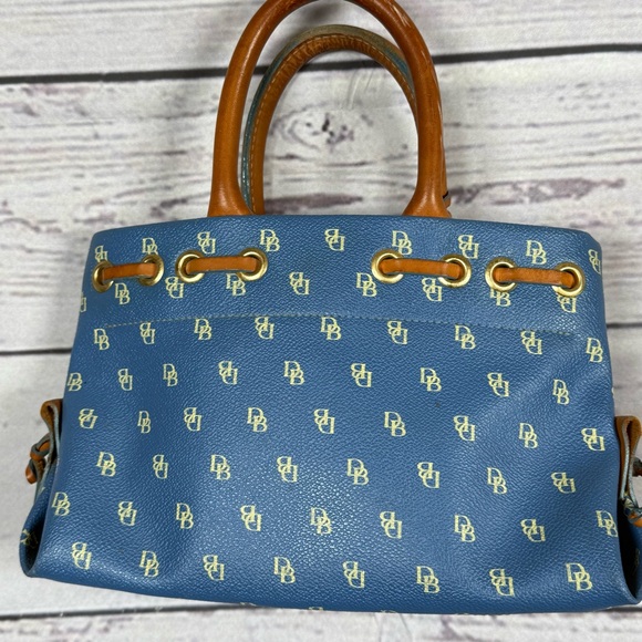 Dooney & Bourke Blue and Brown Mini Bag - Picture 2 of 16